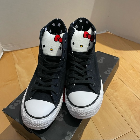 NIB women’s hello kitty converse high tops - Picture 3 of 8